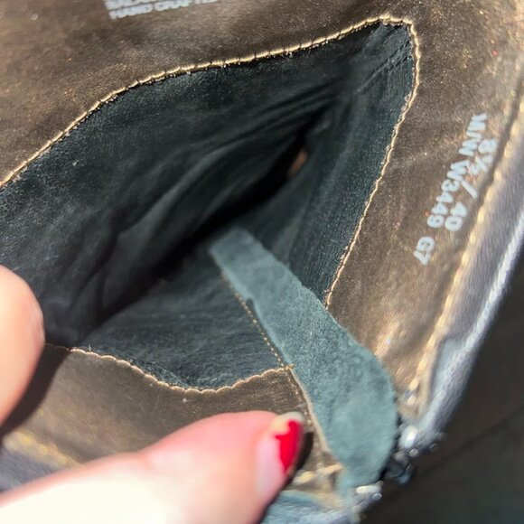 Born Black Crown Pratt Mid-Calf Block Heel Leather Side Zip Boots Size 8.5 - Picture 14 of 16